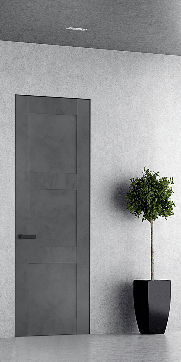AVON 07 2RN DARK URBAN INVISIBLE METAL FRAME BELLDINNI MODERN INTERIOR DOOR - 1