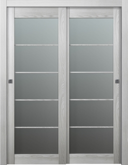 AVON 5 LITE VETRO RIBEIRA ASH BYPASS BELLDINNI MODERN INTERIOR DOOR - 1