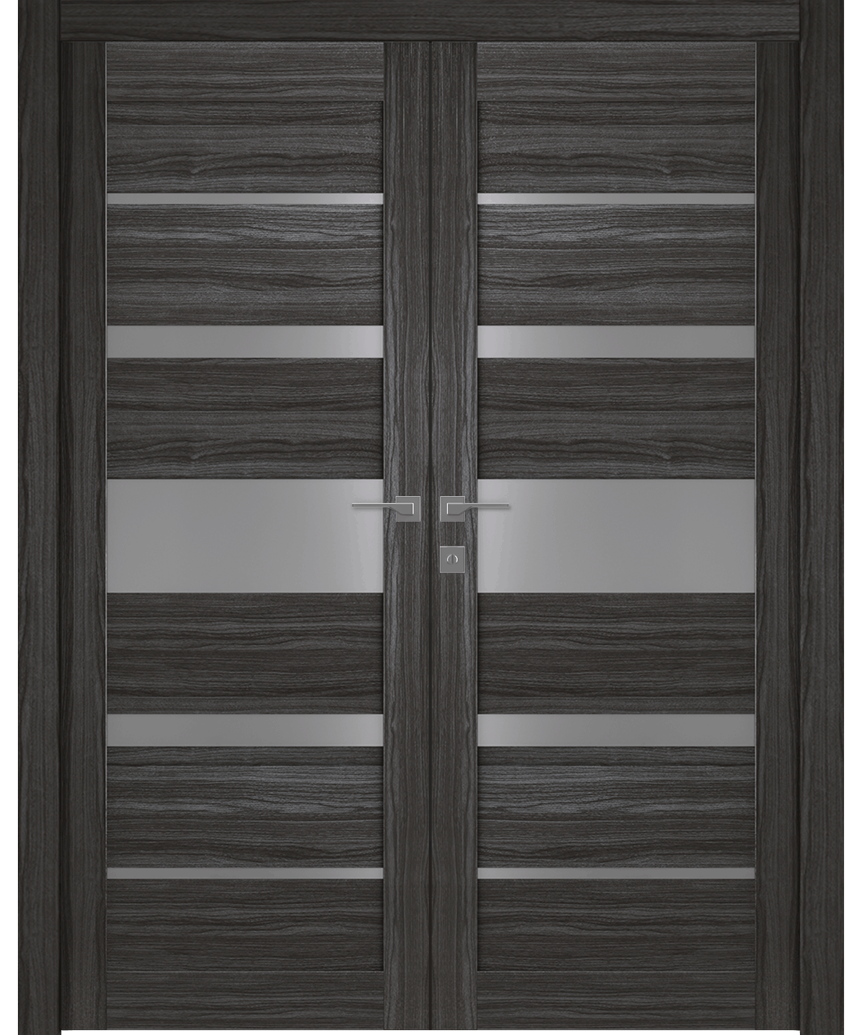 KINA VETRO GRAY OAK DOUBLE DOORS BELLDINNI MODERN INTERIOR DOOR - 1