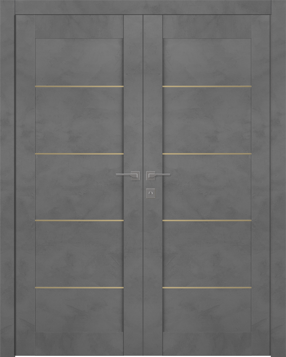 AVON 07 4H GOLD DARK URBAN DOUBLE BELLDINNI MODERN INTERIOR DOOR - 1