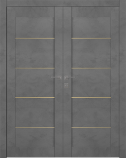 AVON 07 4H GOLD DARK URBAN DOUBLE BELLDINNI MODERN INTERIOR DOOR - 1