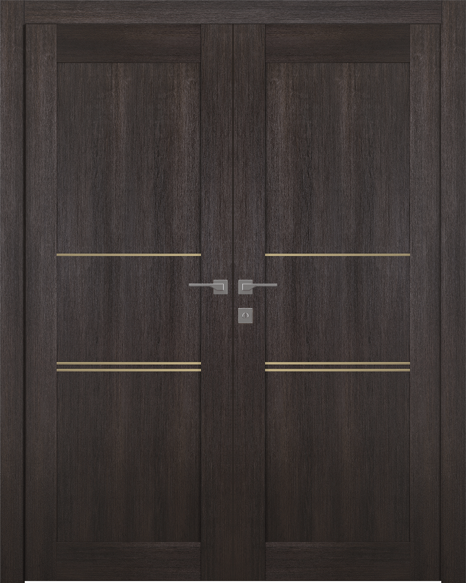AVON 07 3H GOLD VERALINGA OAK DOUBLE BELLDINNI MODERN INTERIOR DOOR - 1