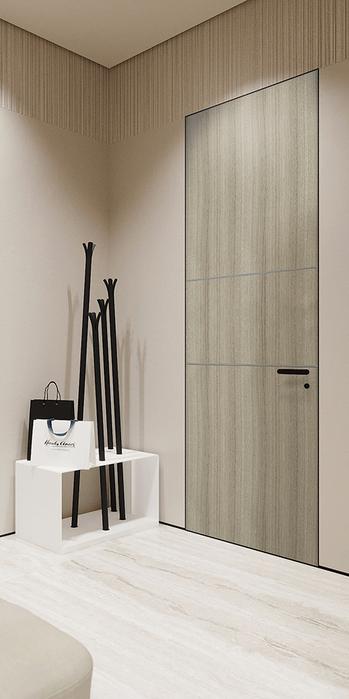 OPTIMA 2H SHAMBOR DOUBLE INVISIBLE METAL FRAME BELLDINNI MODERN INTERIOR DOOR - 2