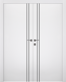 SMART PRO 2V BLACK POLAR WHITE DOUBLE DOORS BELLDINNI MODERN INTERIOR DOOR - 1