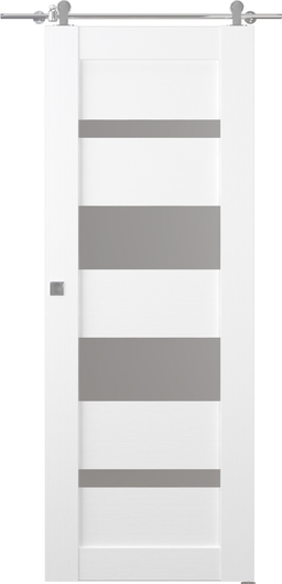 MIRELLA VETRO BIANCO NOBLE BARN BELLDINNI MODERN INTERIOR DOOR - 1