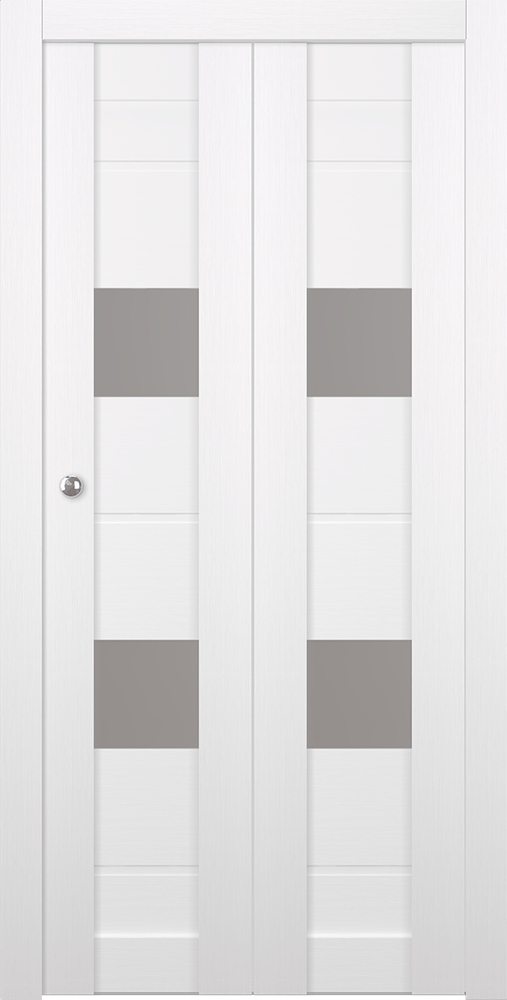 VITA VETRO BIANCO NOBLE BI-FOLD BELLDINNI MODERN INTERIOR DOOR - 1