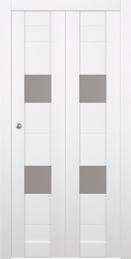 VITA VETRO BIANCO NOBLE BI-FOLD BELLDINNI MODERN INTERIOR DOOR - 1
