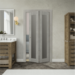 AVON 207 VETRO LIGHT URBAN BI-FOLD BELLDINNI MODERN INTERIOR DOOR - 2