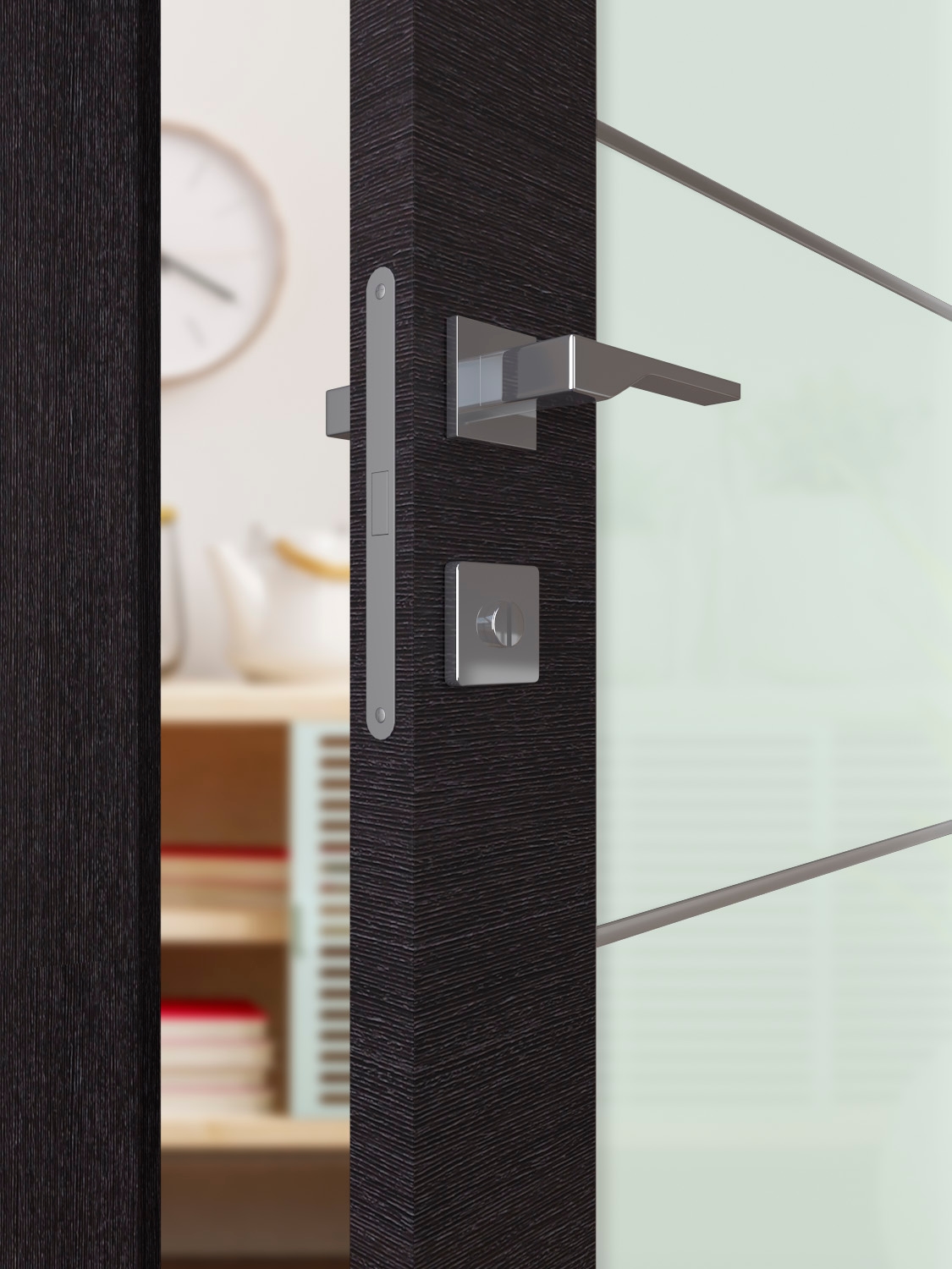 AVANTI 202 4H VETRO BLACK APRICOT DOUBLE BELLDINNI MODERN INTERIOR DOOR - 2