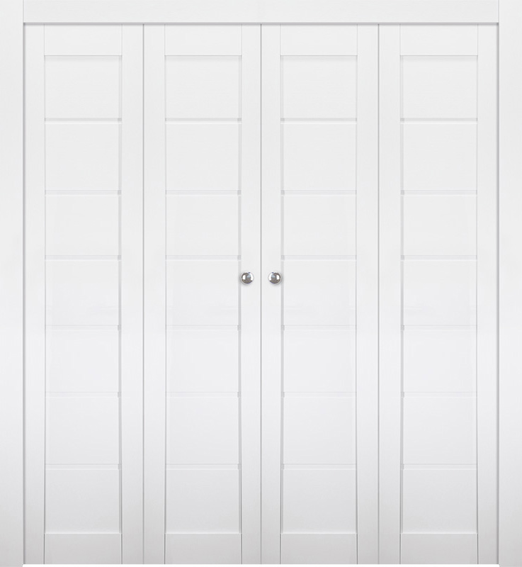 ALDA BIANCO NOBLE DOUBLE BI-FOLD BELLDINNI MODERN INTERIOR DOOR - 1
