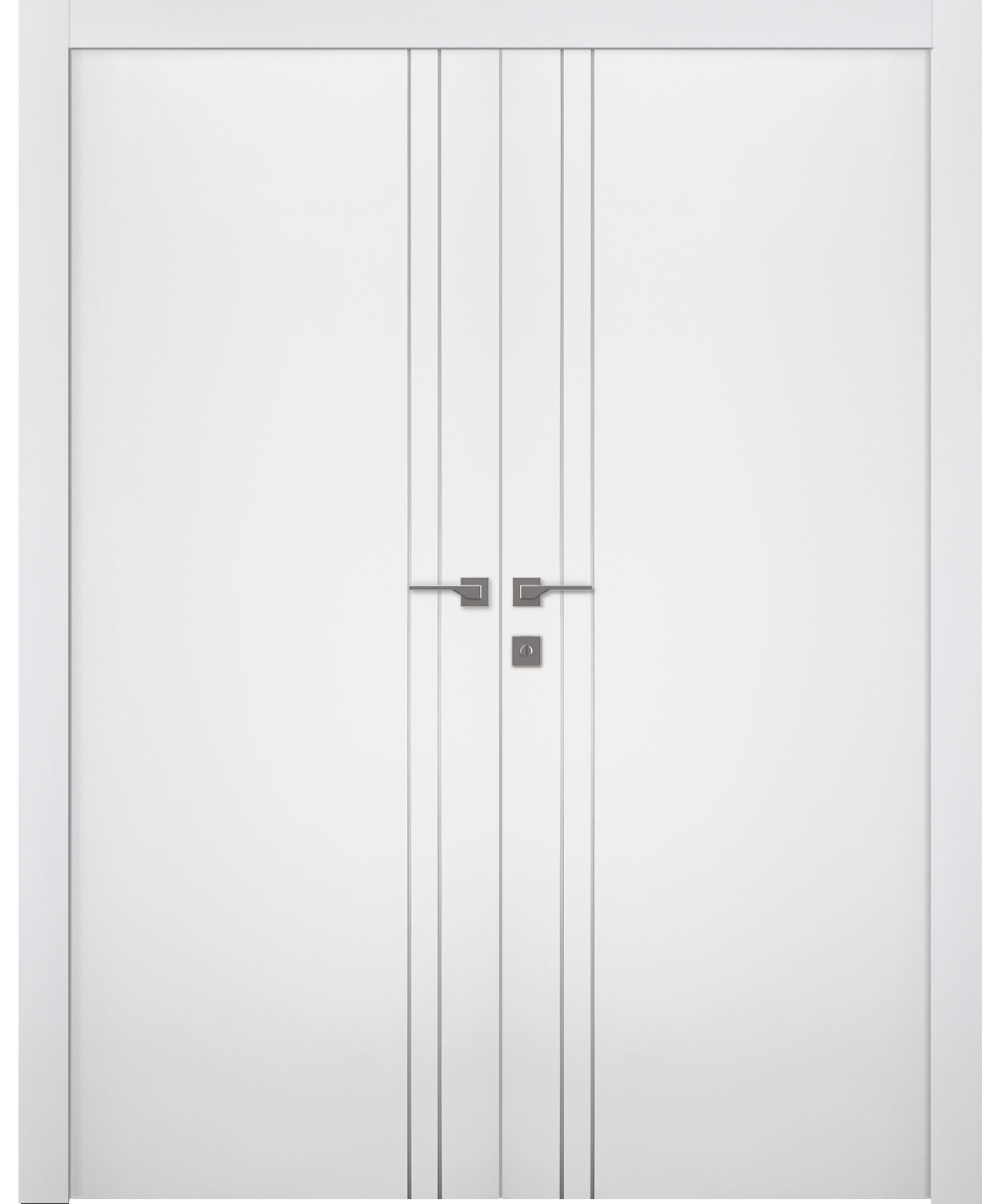 UNICA 2V BIANCO NOBLE DOUBLE BELLDINNI MODERN INTERIOR DOOR - 1