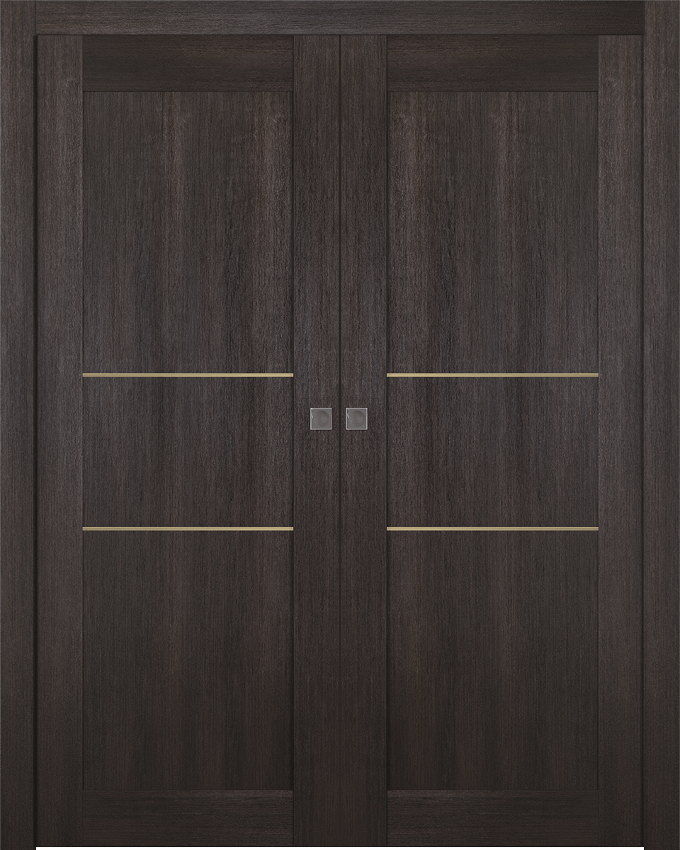 AVON 07 2H GOLD VERALINGA OAK DOUBLE POCKET BELLDINNI MODERN INTERIOR DOOR - 1