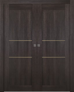 AVON 07 2H GOLD VERALINGA OAK DOUBLE POCKET BELLDINNI MODERN INTERIOR DOOR - 1