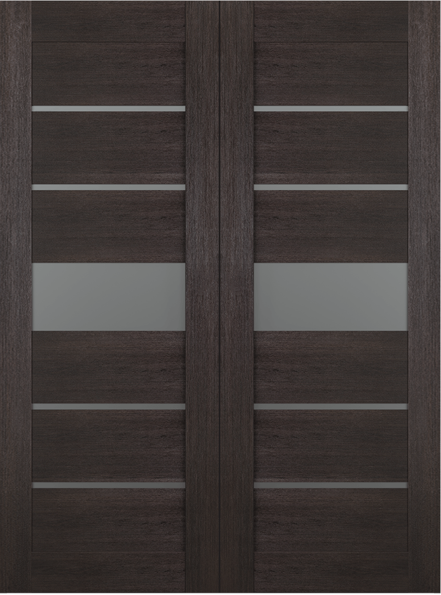 AVON 07-06 VETRO VERALINGA OAK DOUBLE BARN BELLDINNI MODERN INTERIOR DOOR - 2