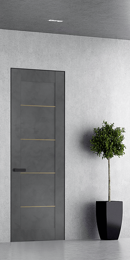 AVON 07 4H GOLD DARK URBAN INVISIBLE METAL FRAME BELLDINNI MODERN INTERIOR DOOR - 1