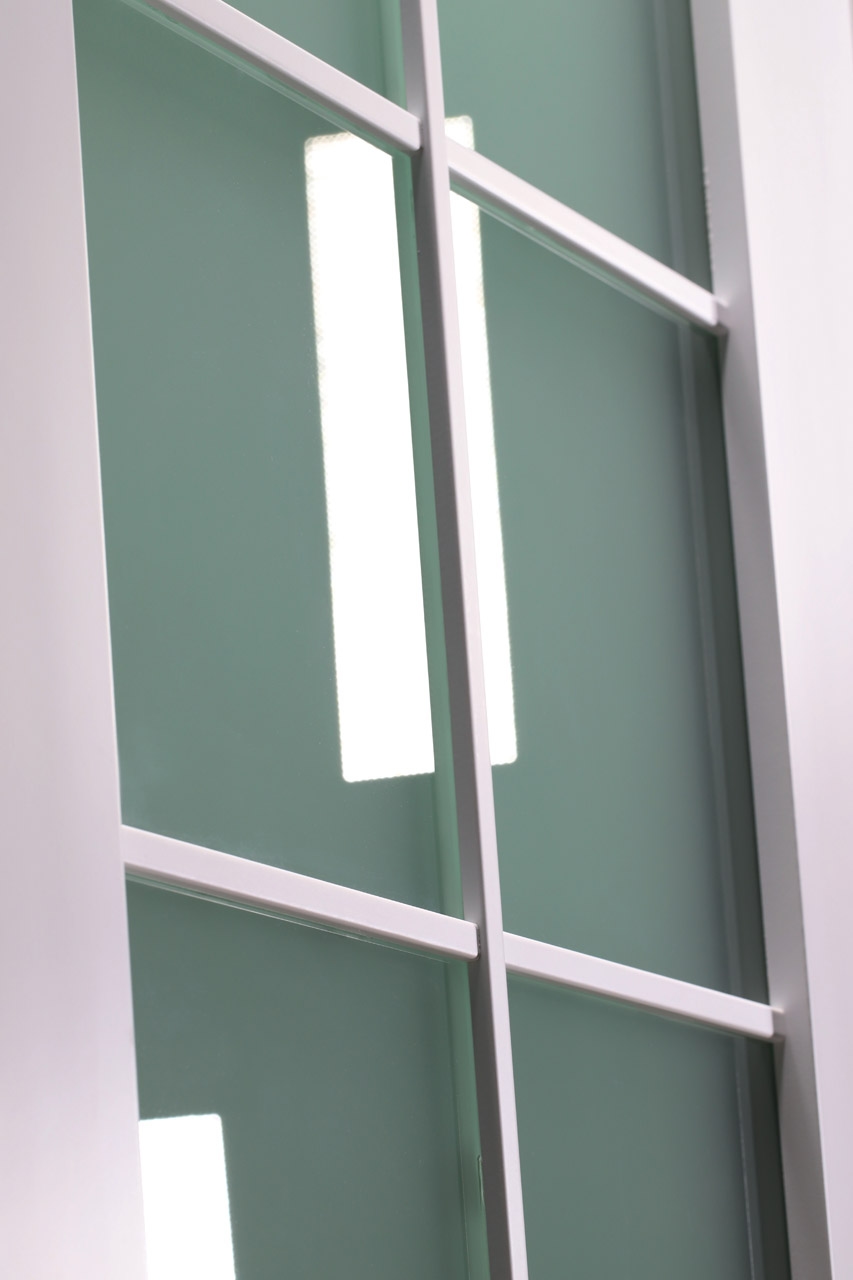 SMART PRO 10 LITE VETRO POLAR WHITE INVISIBLE METAL FRAME BELLDINNI MODERN INTERIOR DOOR - 5