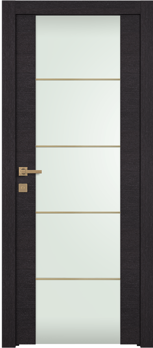AVANTI 202 4H GOLD STRIPS VETRO BLACK APRICOT SWING DOORS BELLDINNI MODERN INTERIOR DOOR - 1