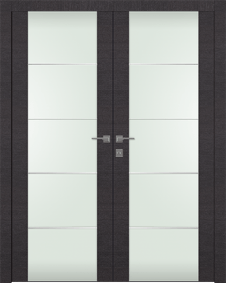 AVANTI 202 4H VETRO BLACK APRICOT CLOSET BELLDINNI MODERN INTERIOR DOOR - 1