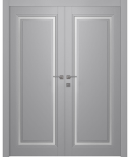 AURUM 1 VETRO LIGHT GREY DOUBLE BELLDINNI MODERN INTERIOR DOOR - 1