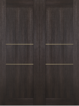 AVON 07 2H GOLD VERALINGA OAK DOUBLE INVISIBLE METAL FRAME BELLDINNI MODERN INTERIOR DOOR - 2