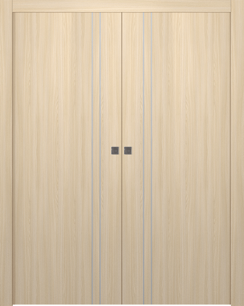 OPTIMA 2V LOIRE ASH DOUBLE POCKET DOORS BELLDINNI MODERN INTERIOR DOOR - 1