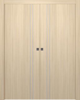 OPTIMA 2V LOIRE ASH DOUBLE POCKET DOORS BELLDINNI MODERN INTERIOR DOOR - 1