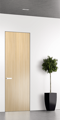 OPTIMA LOIRE ASH DOUBLE INVISIBLE METAL FRAME BELLDINNI MODERN INTERIOR DOOR - 1