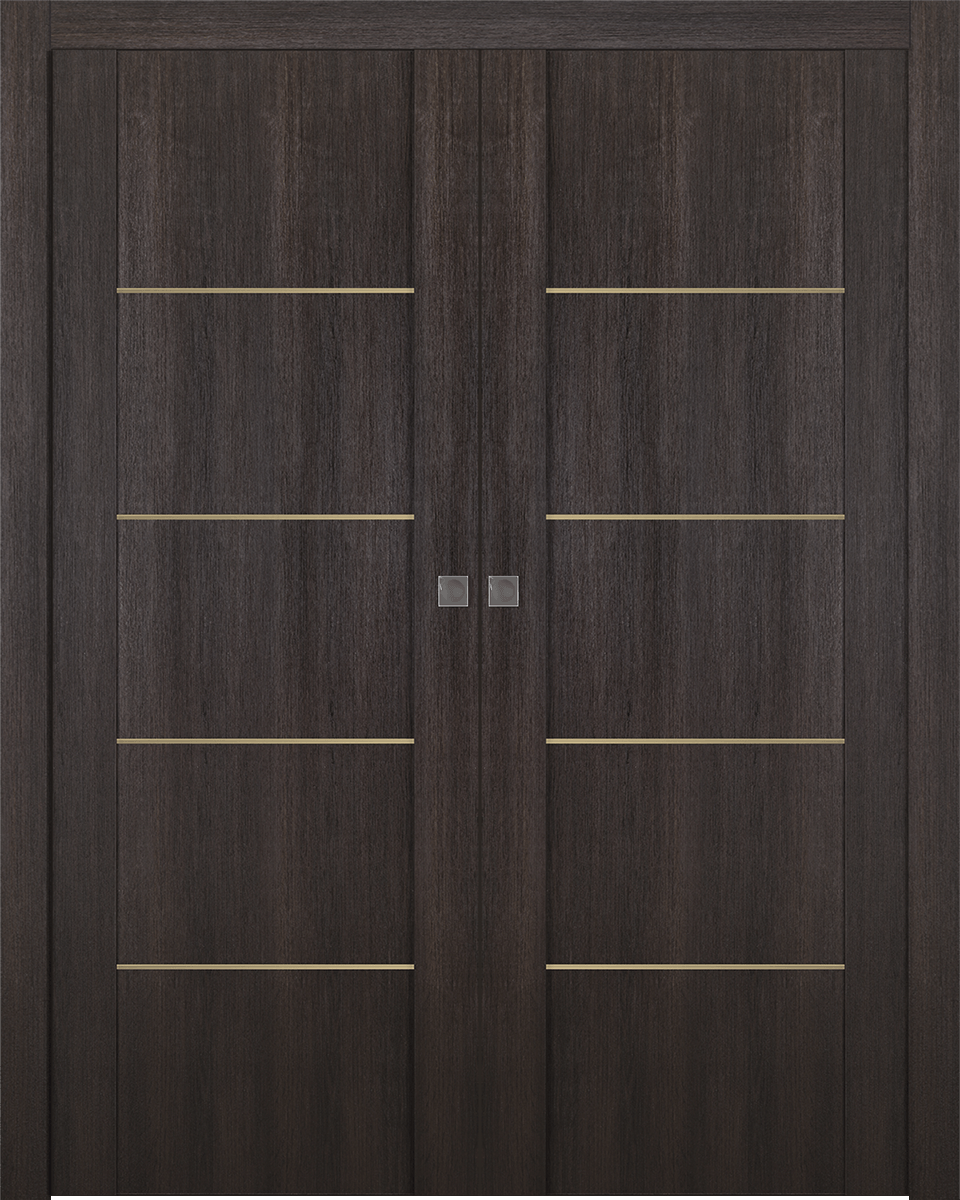 AVON 01 4H GOLD VERALINGA OAK DOUBLE POCKET DOORS BELLDINNI MODERN INTERIOR DOOR - 1