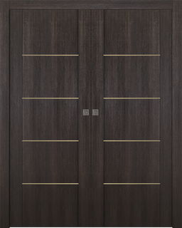 AVON 01 4H GOLD VERALINGA OAK DOUBLE POCKET DOORS BELLDINNI MODERN INTERIOR DOOR - 1