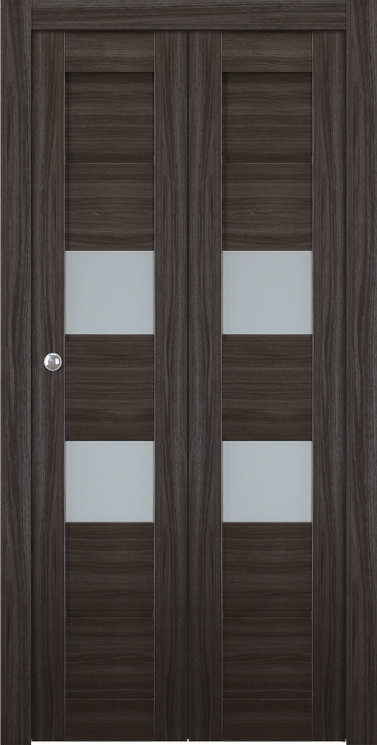 DESSA VETRO GRAY OAK BI-FOLD BELLDINNI MODERN INTERIOR DOOR - 1