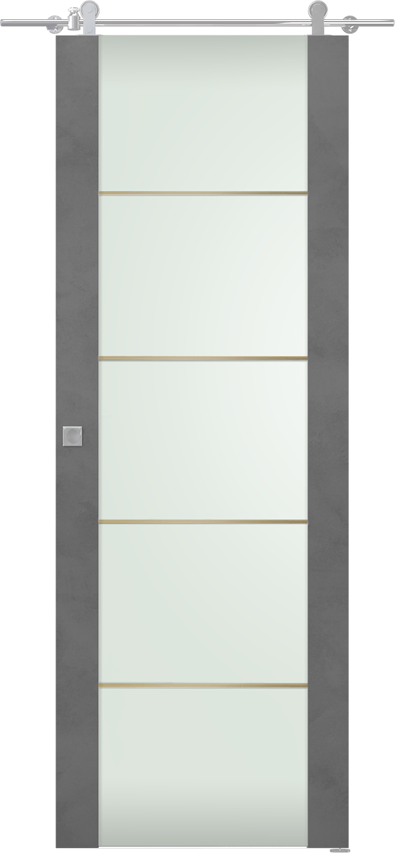 AVON 202 4H GOLD STRIPS VETRO DARK URBAN BARN DOORS BELLDINNI MODERN INTERIOR DOOR - 1