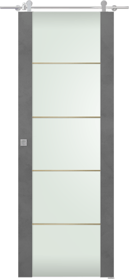 AVON 202 4H GOLD STRIPS VETRO DARK URBAN BARN DOORS BELLDINNI MODERN INTERIOR DOOR - 1