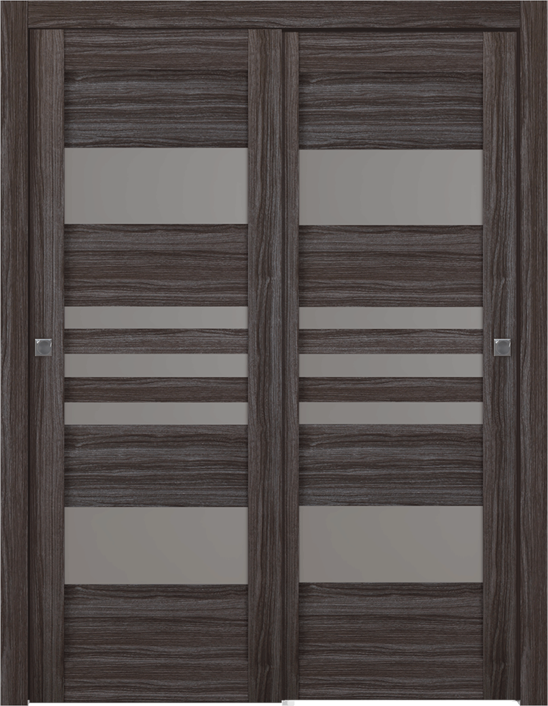 LETI VETRO GRAY OAK BYPASS BELLDINNI MODERN INTERIOR DOOR - 9