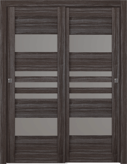 LETI VETRO GRAY OAK BYPASS BELLDINNI MODERN INTERIOR DOOR - 9