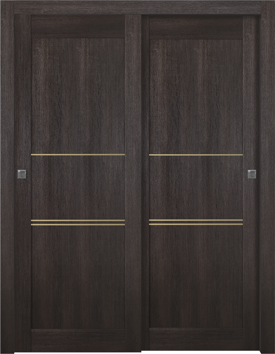 AVON 07 3H GOLD VERALINGA OAK BYPASS BELLDINNI MODERN INTERIOR DOOR - 1