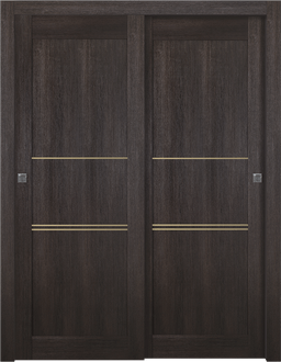 AVON 07 3H GOLD VERALINGA OAK BYPASS BELLDINNI MODERN INTERIOR DOOR - 1