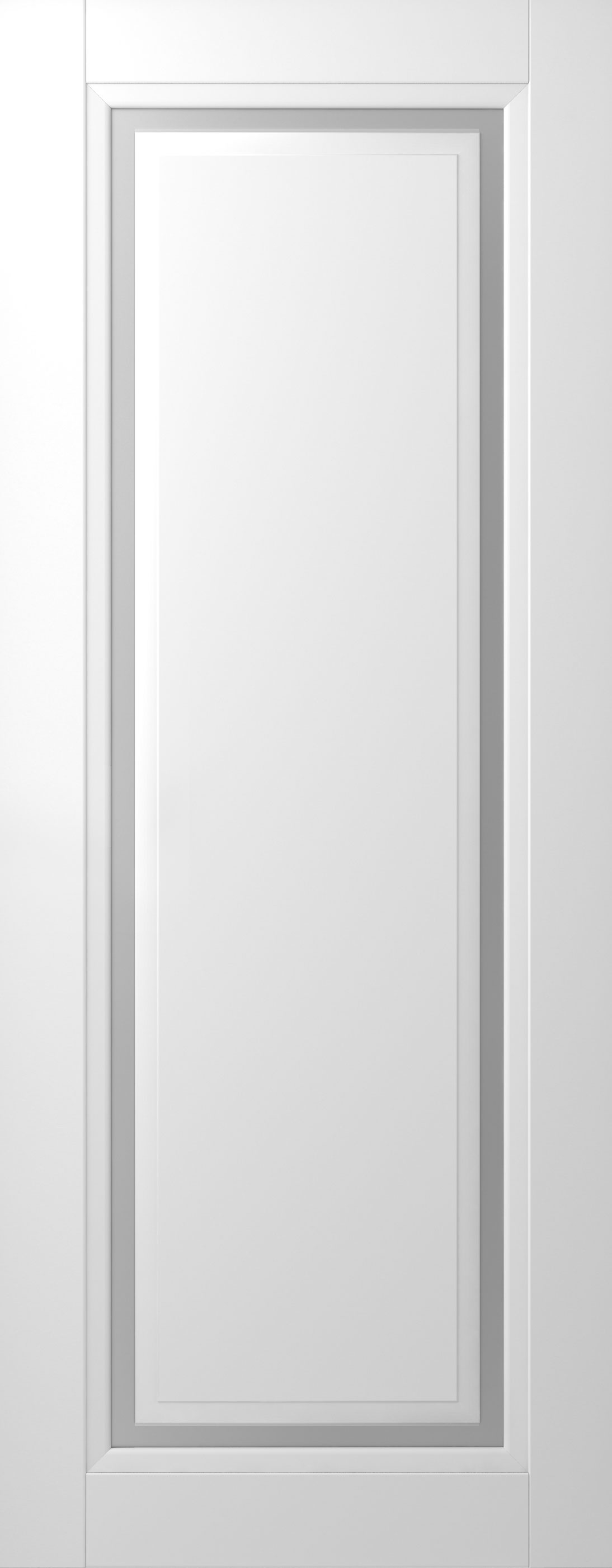 AURUM 1 VETRO POLAR WHITE SLAB BELLDINNI MODERN INTERIOR DOOR - 1