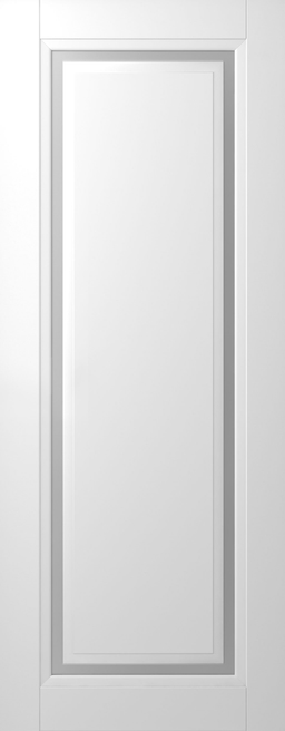 AURUM 1 VETRO POLAR WHITE SLAB BELLDINNI MODERN INTERIOR DOOR - 1