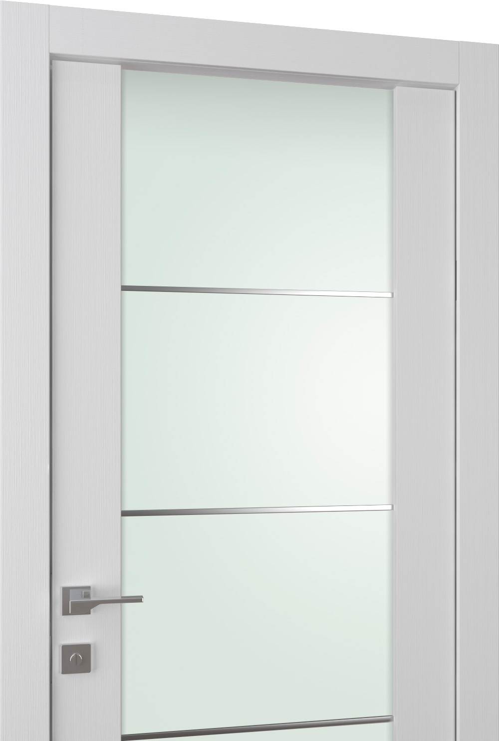 PALLADIO 202 4H VETRO BIANCO NOBLE SWING BELLDINNI MODERN INTERIOR DOOR - 2