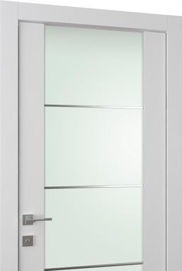 PALLADIO 202 4H VETRO BIANCO NOBLE SWING BELLDINNI MODERN INTERIOR DOOR - 2