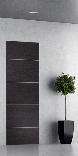 AVANTI 4H BLACK APRICOT INVISIBLE METAL FRAME BELLDINNI MODERN INTERIOR DOOR - 1
