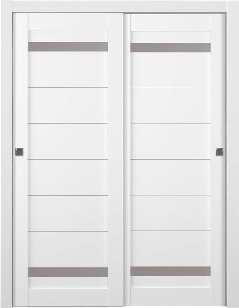 PERLA VETRO BIANCO NOBLE BYPASS BELLDINNI MODERN INTERIOR DOOR - 1