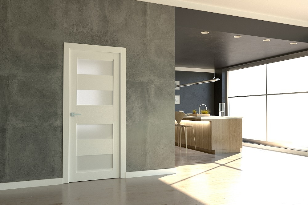 DELLA VETRO BIANCO NOBLE DOUBLE BELLDINNI MODERN INTERIOR DOOR - 2