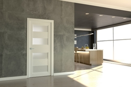 DELLA VETRO BIANCO NOBLE DOUBLE BELLDINNI MODERN INTERIOR DOOR - 2