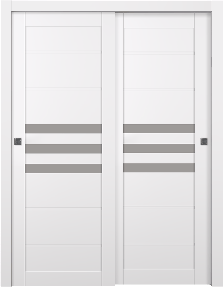 DOME VETRO SNOW WHITE BYPASS BELLDINNI MODERN INTERIOR DOOR - 4