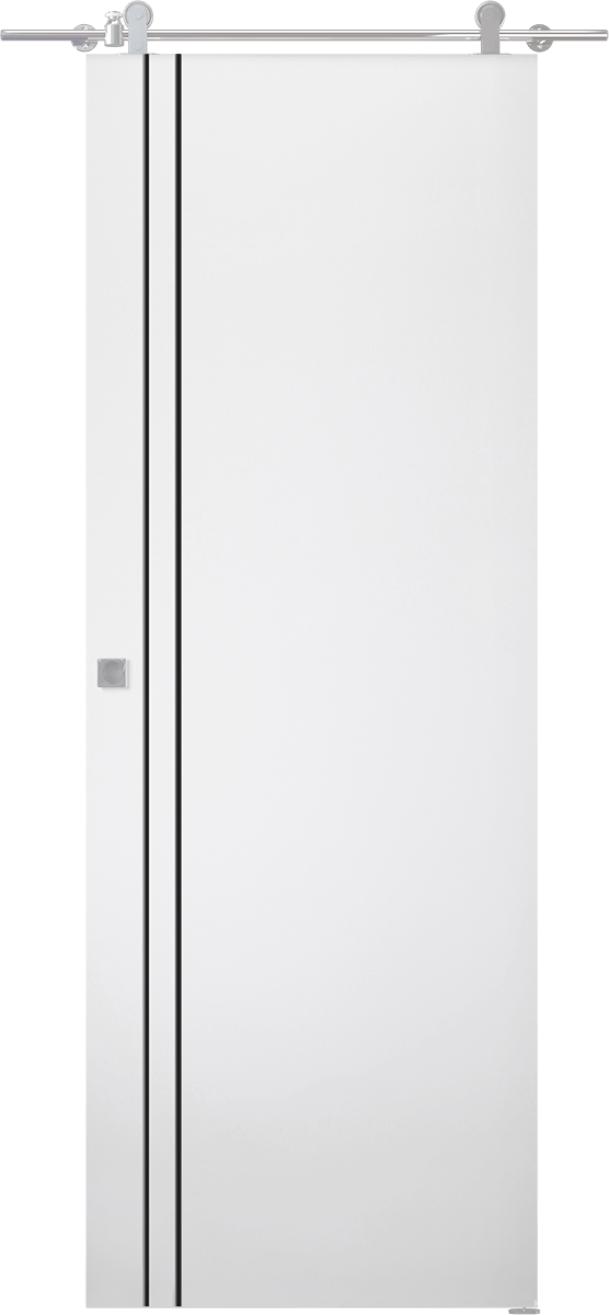PALLADIO 2V BLACK BIANCO NOBLE BARN DOORS BELLDINNI MODERN INTERIOR DOOR - 1