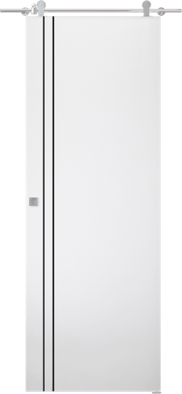 PALLADIO 2V BLACK BIANCO NOBLE BARN DOORS BELLDINNI MODERN INTERIOR DOOR - 1