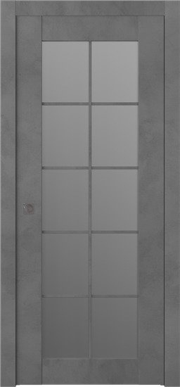 AVON 10 LITE VETRO DARK URBAN POCKET BELLDINNI MODERN INTERIOR DOOR - 1