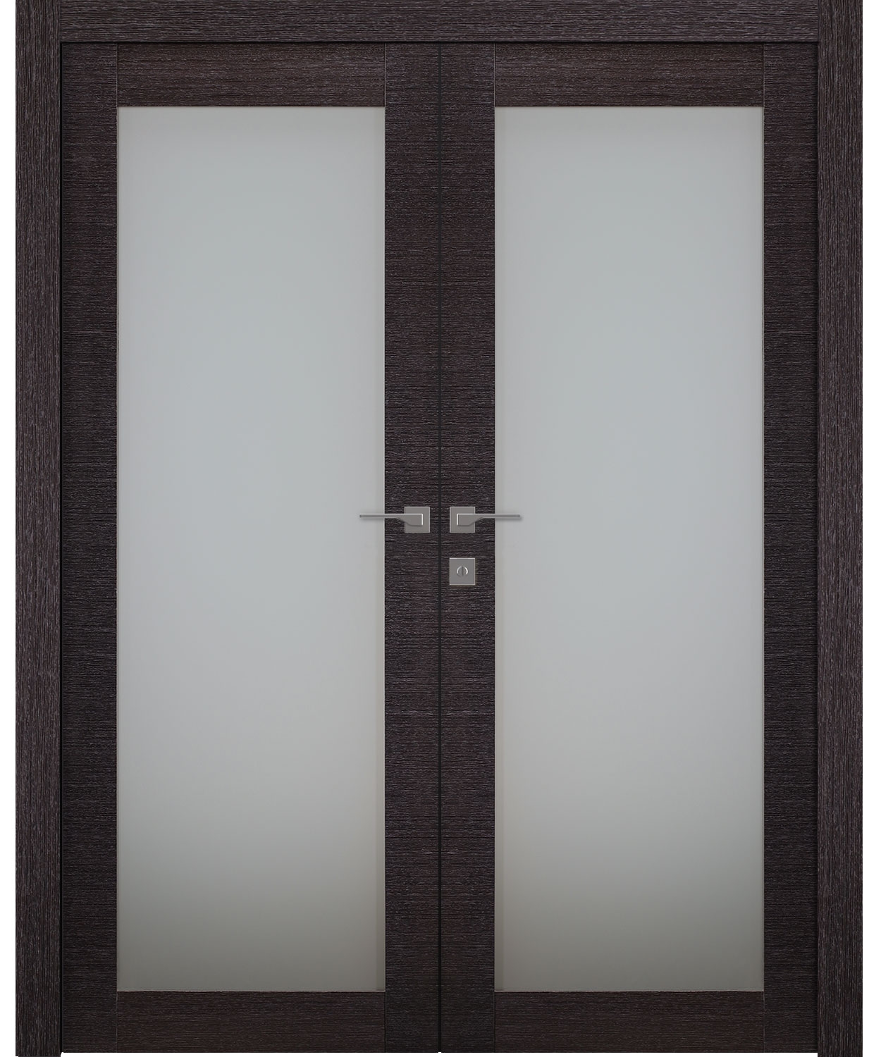 AVANTI 207 VETRO BLACK APRICOT DOUBLE BELLDINNI MODERN INTERIOR DOOR - 1