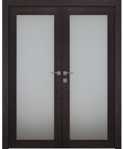 AVANTI 207 VETRO BLACK APRICOT DOUBLE BELLDINNI MODERN INTERIOR DOOR - 1